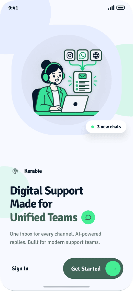 Kerabie app: Welcome